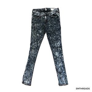 Rag & Bone Jeans The Skinny Acid-Wash Jeans Size 27 (BLACK AND WHITE)